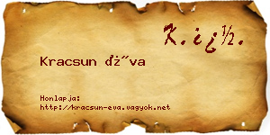 Kracsun Éva névjegykártya